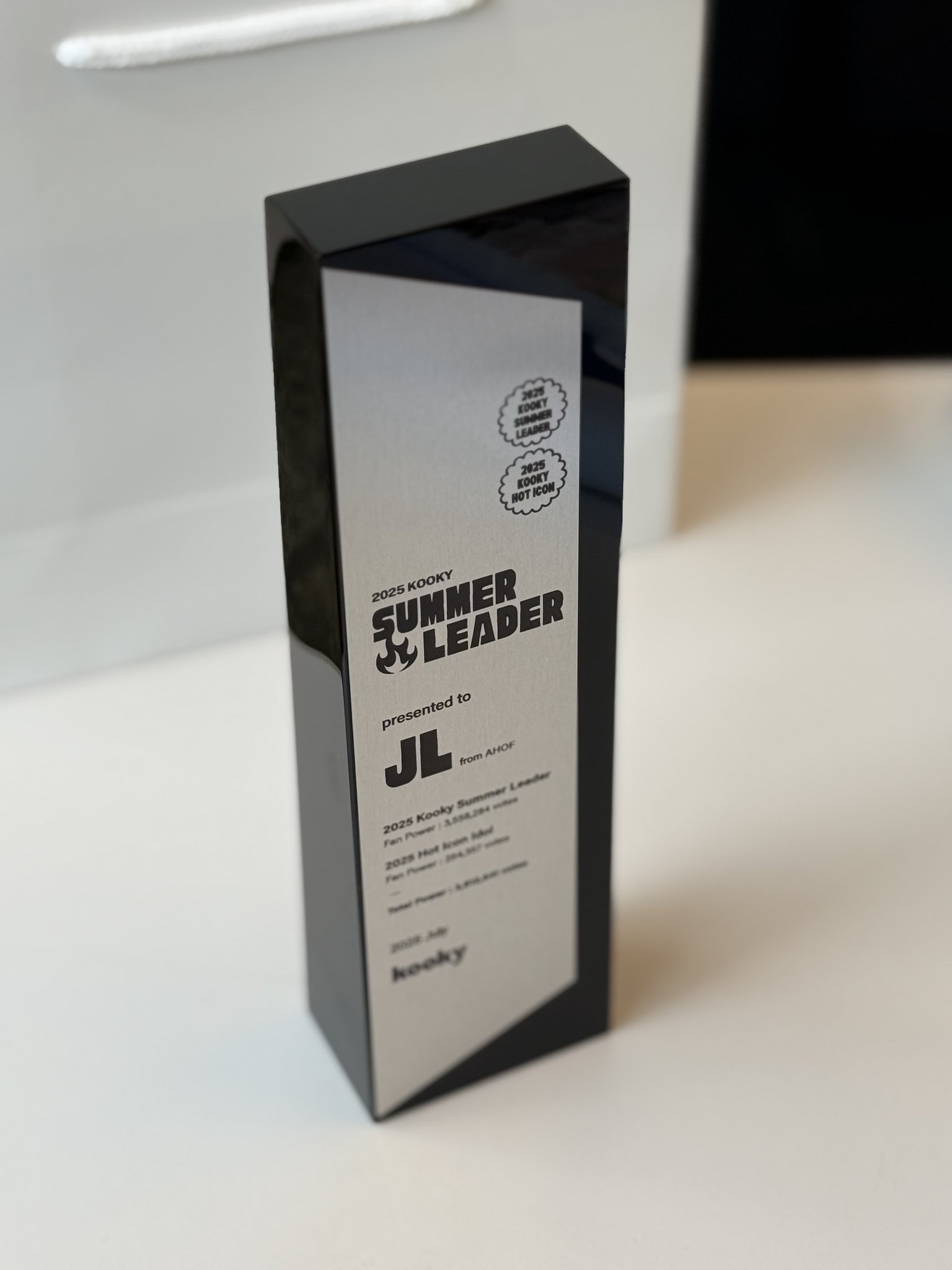 2025 Kooky Summer Leader trophy presented to JL