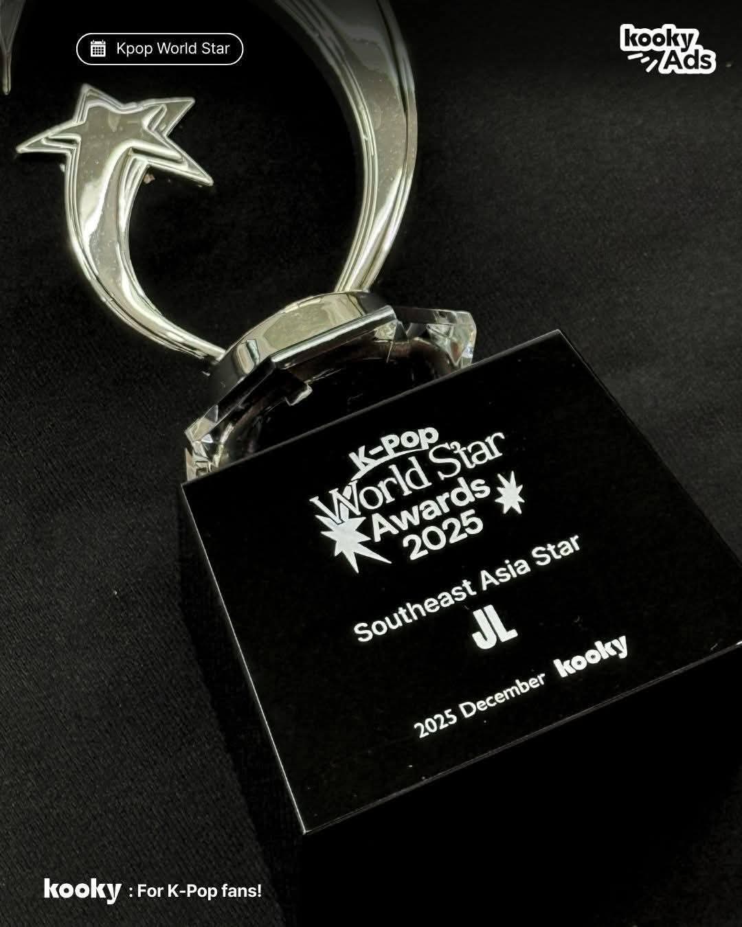 K-Pop World Star Awards 2025 Southeast Asia trophy presented to JL